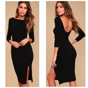 Lulu’s Elegant Artistry Midi Dress - NWT
